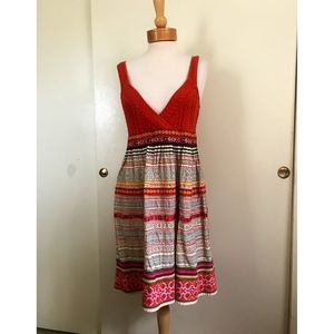 Free People Small Orange Knit Top Dress